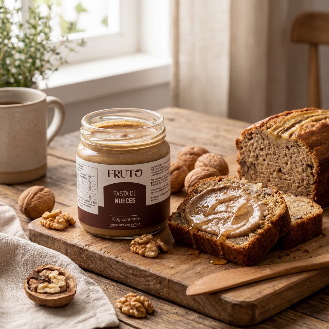 Pan de banana y nueces